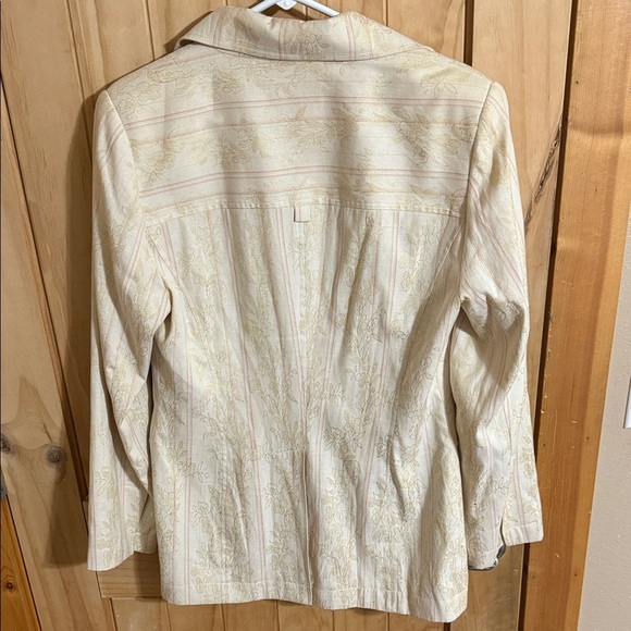 Spiegel Cream Patterned Women's Blazer - Picture 3 of 5